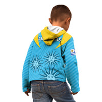 Uruguay Rugby Kid Hoodie Los Teros Go 2023 World Cup - Wonder Print Shop
