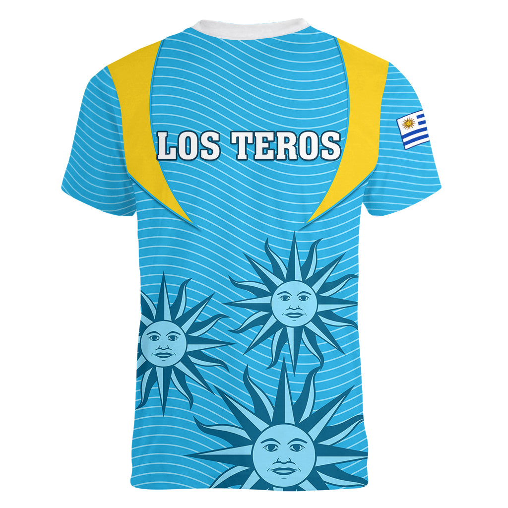 Uruguay Rugby Women V Neck T Shirt Los Teros Go 2023 World Cup - Wonder Print Shop
