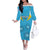 Custom Uruguay Rugby Family Matching Off Shoulder Long Sleeve Dress and Hawaiian Shirt Los Teros Go 2023 World Cup - Wonder Print Shop