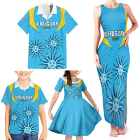 Custom Uruguay Rugby Family Matching Tank Maxi Dress and Hawaiian Shirt Los Teros Go 2023 World Cup - Wonder Print Shop