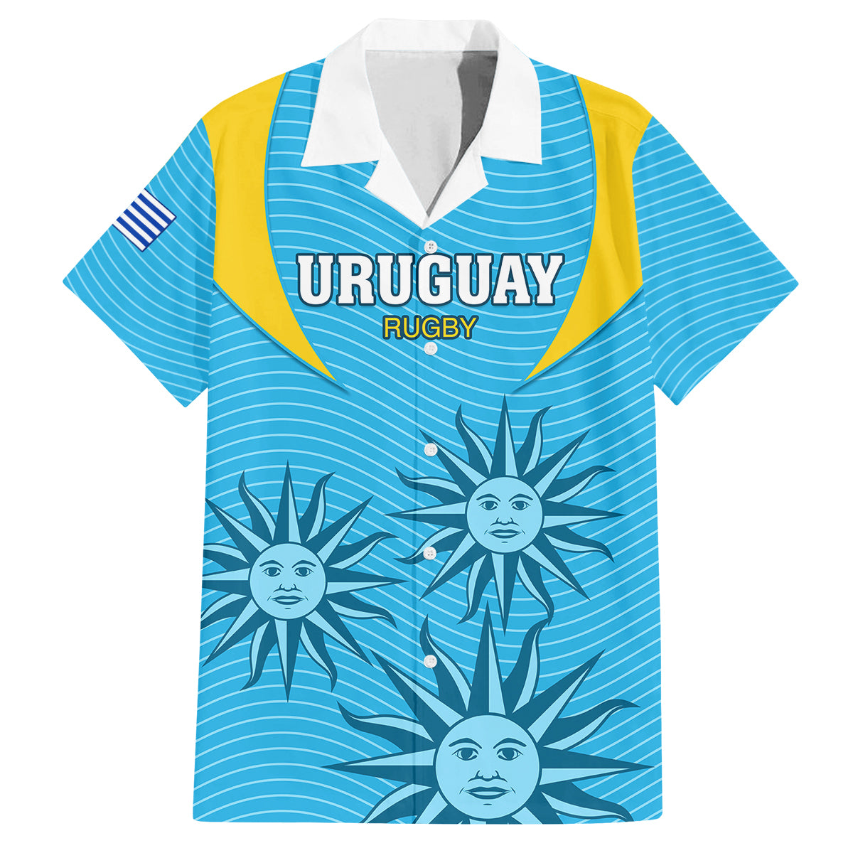 Custom Uruguay Rugby Family Matching Tank Maxi Dress and Hawaiian Shirt Los Teros Go 2023 World Cup - Wonder Print Shop