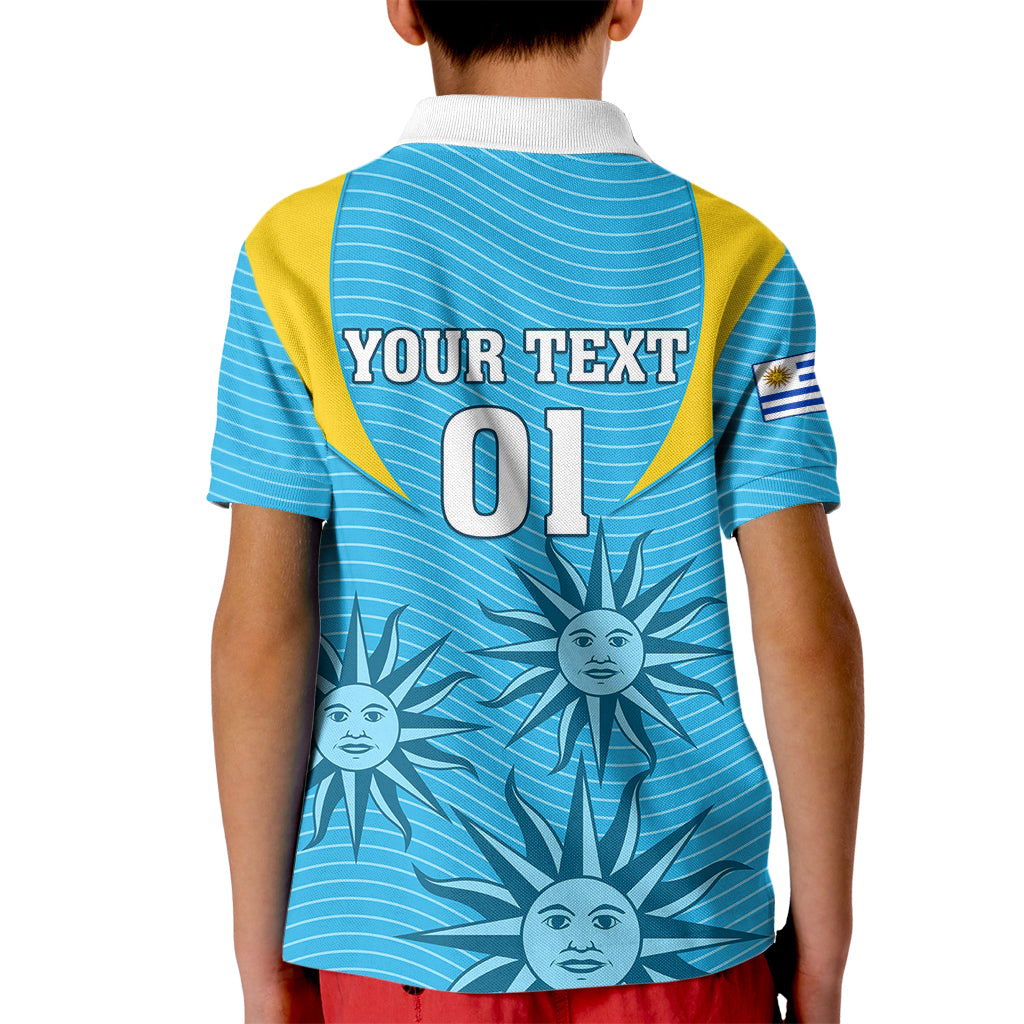 Custom Uruguay Rugby Kid Polo Shirt Los Teros Go 2023 World Cup - Wonder Print Shop
