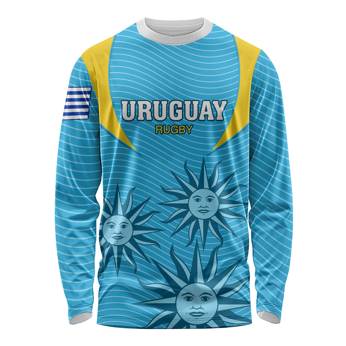 Custom Uruguay Rugby Long Sleeve Shirt Los Teros Go 2023 World Cup - Wonder Print Shop