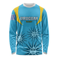 Custom Uruguay Rugby Long Sleeve Shirt Los Teros Go 2023 World Cup - Wonder Print Shop
