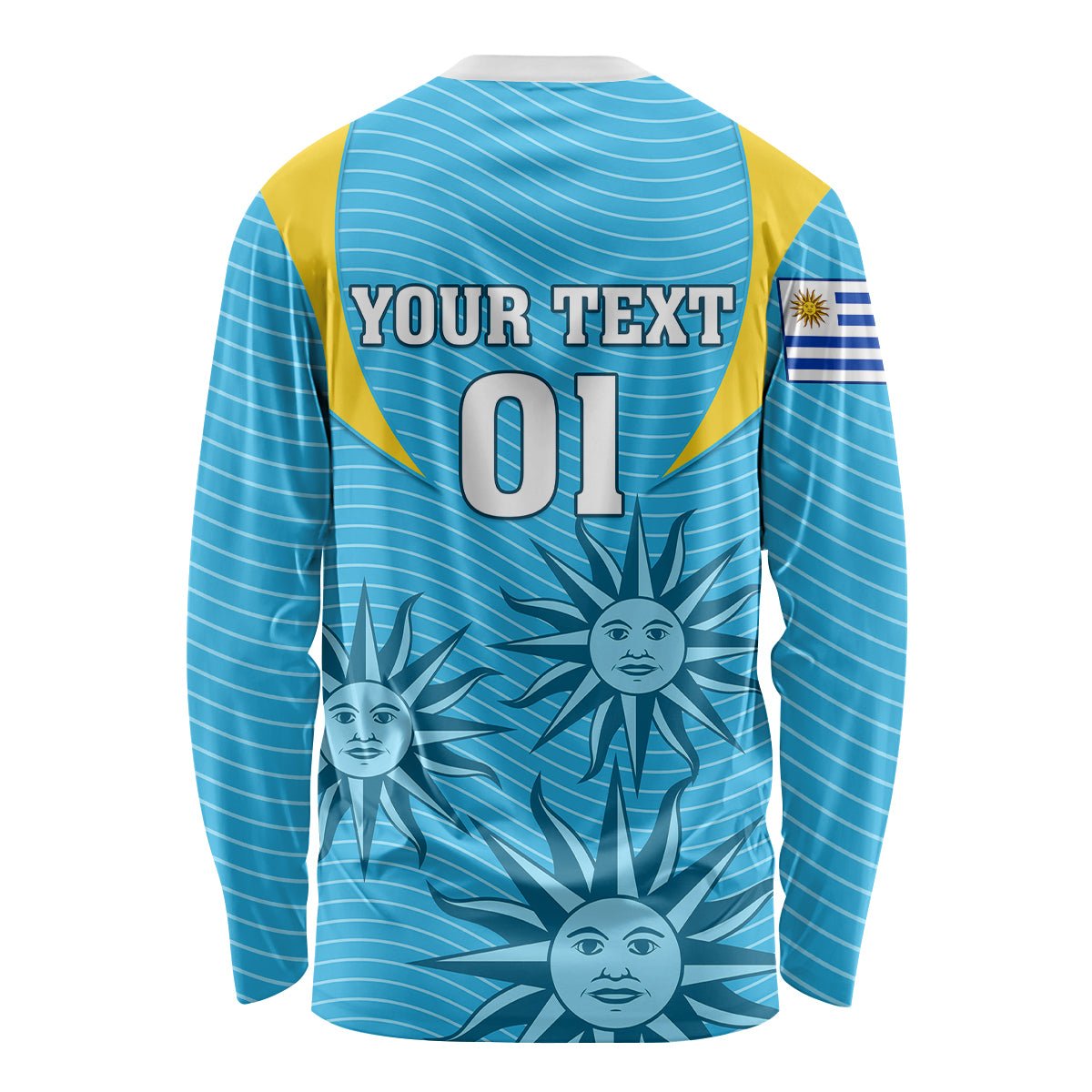 Custom Uruguay Rugby Long Sleeve Shirt Los Teros Go 2023 World Cup - Wonder Print Shop