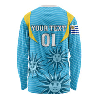 Custom Uruguay Rugby Long Sleeve Shirt Los Teros Go 2023 World Cup - Wonder Print Shop