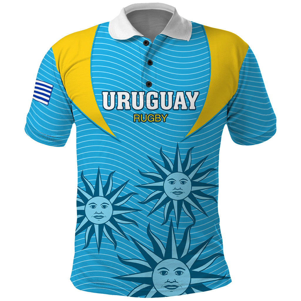 Custom Uruguay Rugby Polo Shirt Los Teros Go 2023 World Cup - Wonder Print Shop