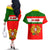 Portugal Rugby Couples Matching Off The Shoulder Long Sleeve Dress and Hawaiian Shirt Os Lobos Go 2023 World Cup - Wonder Print Shop