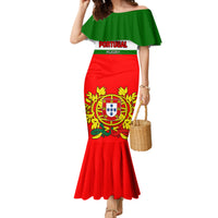Portugal Rugby Family Matching Mermaid Dress and Hawaiian Shirt Os Lobos Go 2023 World Cup - Wonder Print Shop