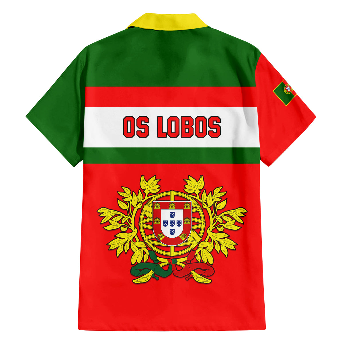 Portugal Rugby Family Matching Off Shoulder Long Sleeve Dress and Hawaiian Shirt Os Lobos Go 2023 World Cup - Wonder Print Shop
