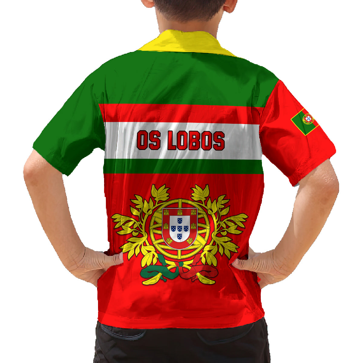 Portugal Rugby Family Matching Off Shoulder Maxi Dress and Hawaiian Shirt Os Lobos Go 2023 World Cup - Wonder Print Shop