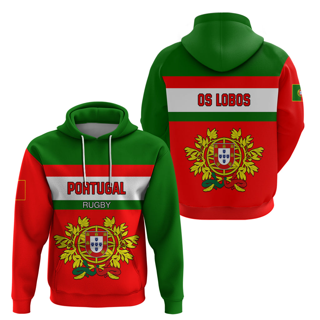 Portugal Rugby Hoodie Os Lobos Go 2023 World Cup - Wonder Print Shop