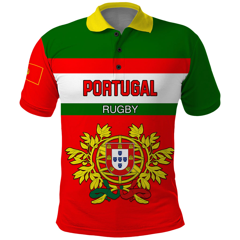 Portugal Rugby Polo Shirt Os Lobos Go 2023 World Cup - Wonder Print Shop