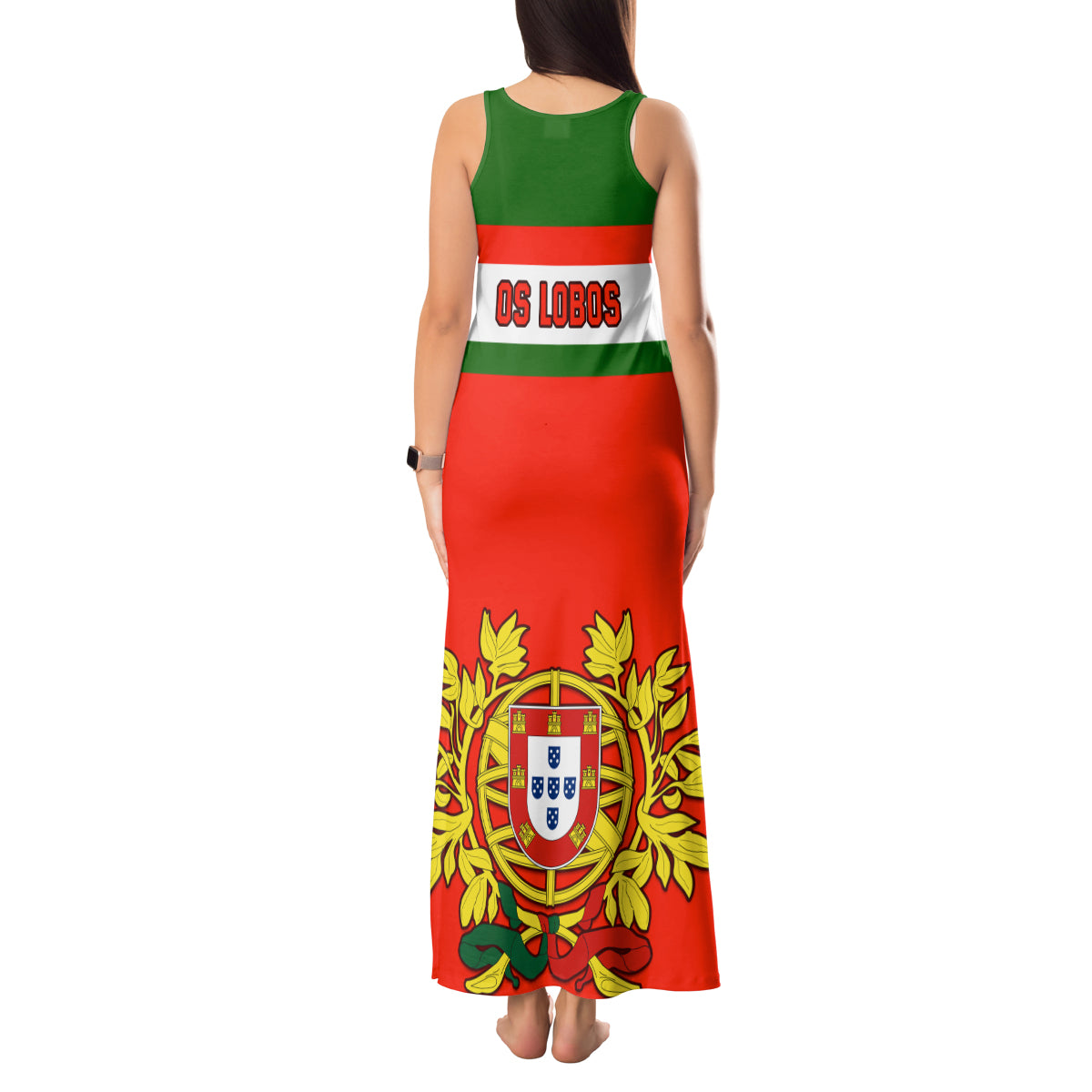 Portugal Rugby Tank Maxi Dress Os Lobos Go 2023 World Cup - Wonder Print Shop