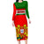 Custom Portugal Rugby Family Matching Long Sleeve Bodycon Dress and Hawaiian Shirt Os Lobos Go 2023 World Cup - Wonder Print Shop