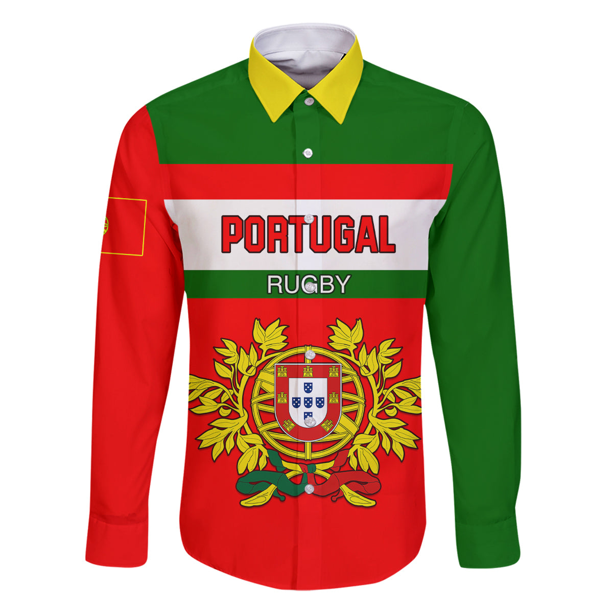 Custom Portugal Rugby Family Matching Mermaid Dress and Hawaiian Shirt Os Lobos Go 2023 World Cup - Wonder Print Shop