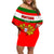 Custom Portugal Rugby Family Matching Off Shoulder Short Dress and Hawaiian Shirt Os Lobos Go 2023 World Cup - Wonder Print Shop