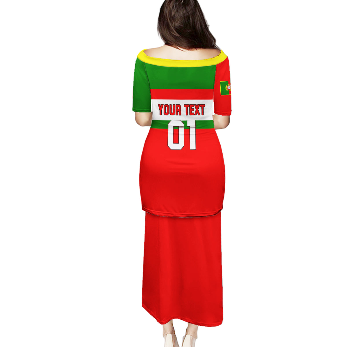 Custom Portugal Rugby Family Matching Puletasi Dress and Hawaiian Shirt Os Lobos Go 2023 World Cup - Wonder Print Shop