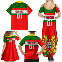 Custom Portugal Rugby Family Matching Summer Maxi Dress and Hawaiian Shirt Os Lobos Go 2023 World Cup - Wonder Print Shop
