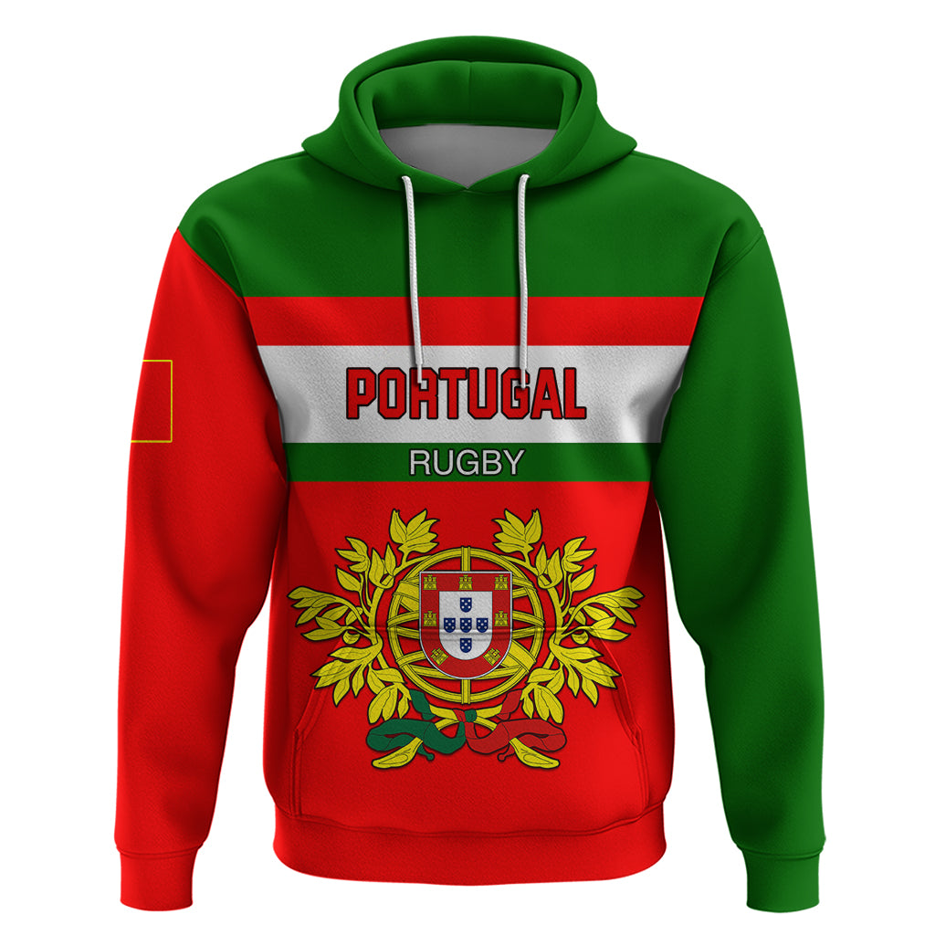 Custom Portugal Rugby Hoodie Os Lobos Go 2023 World Cup - Wonder Print Shop