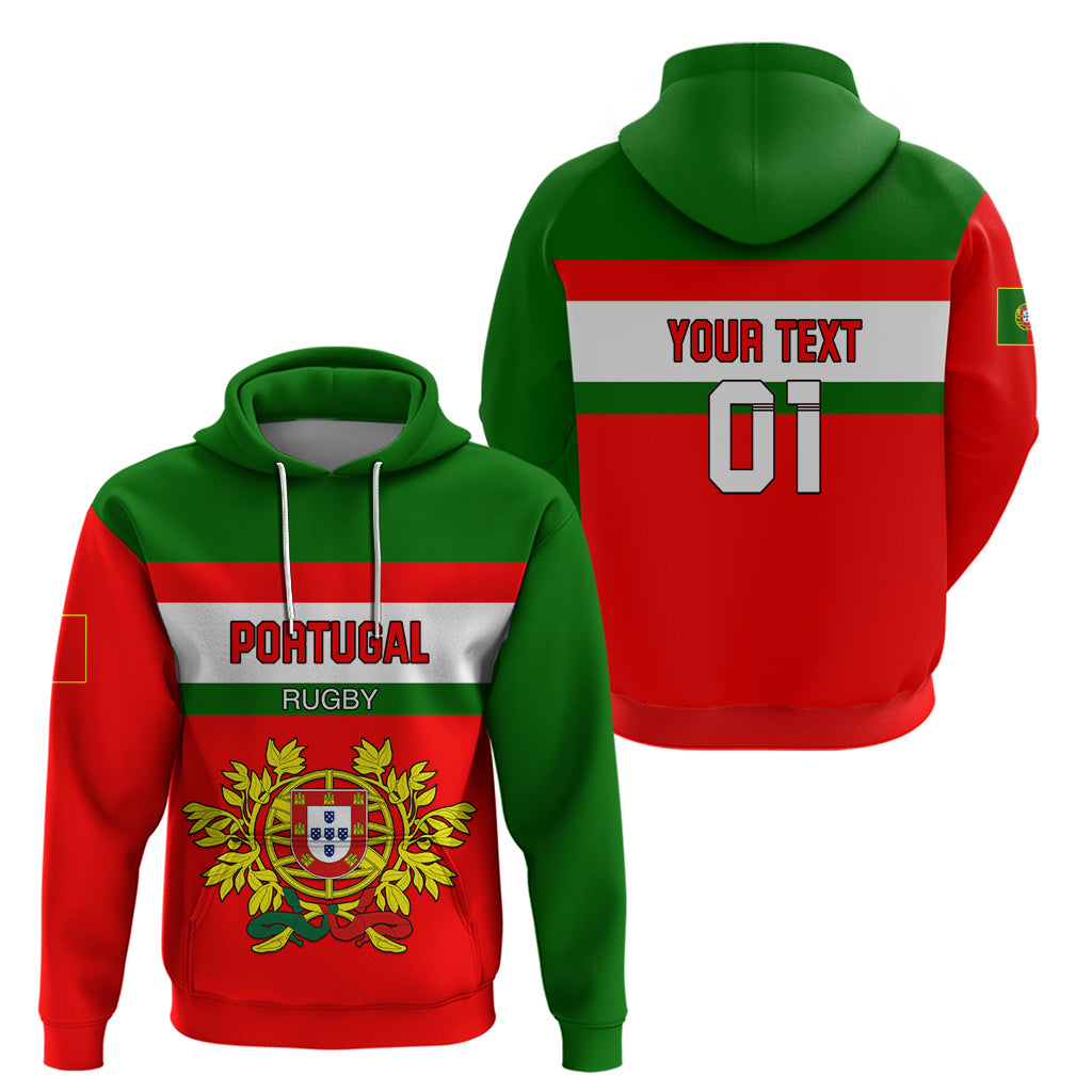 Custom Portugal Rugby Hoodie Os Lobos Go 2023 World Cup - Wonder Print Shop