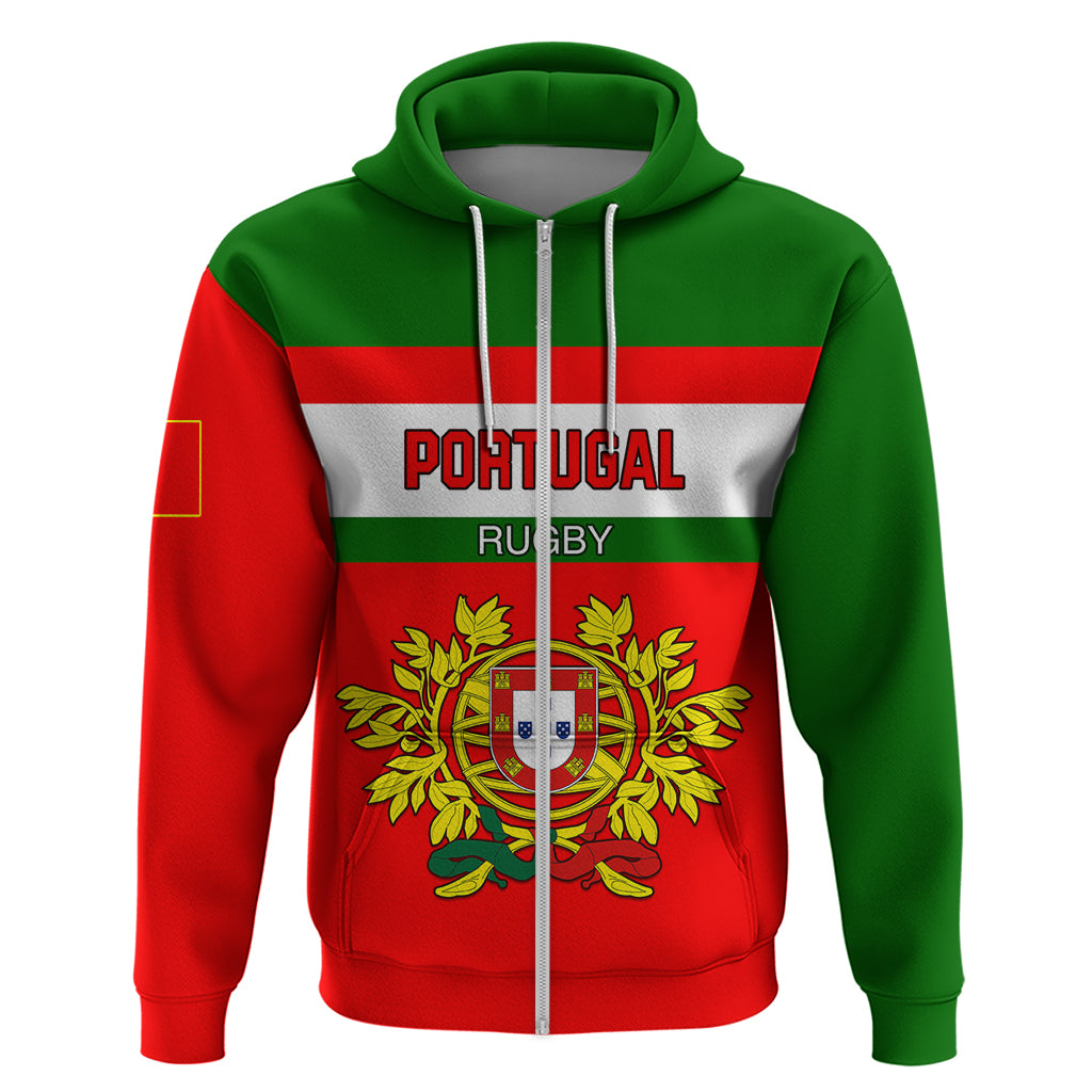 Custom Portugal Rugby Hoodie Os Lobos Go 2023 World Cup - Wonder Print Shop
