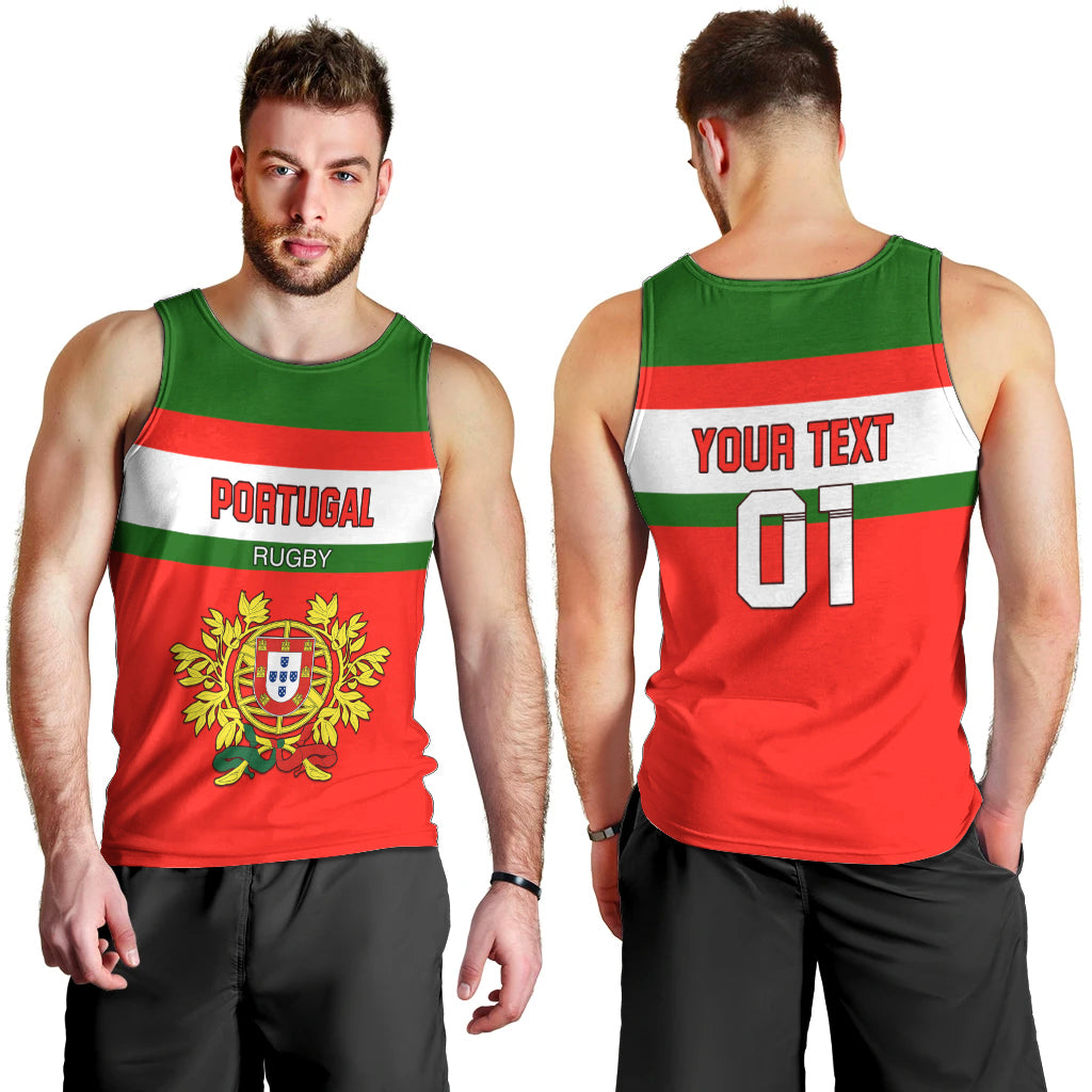 Custom Portugal Rugby Men Tank Top Os Lobos Go 2023 World Cup - Wonder Print Shop