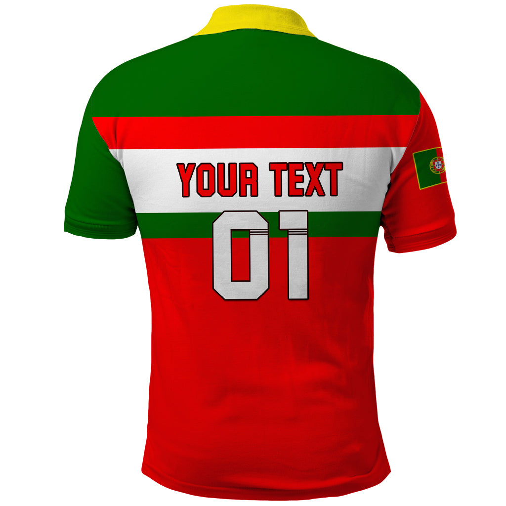 Custom Portugal Rugby Polo Shirt Os Lobos Go 2023 World Cup - Wonder Print Shop