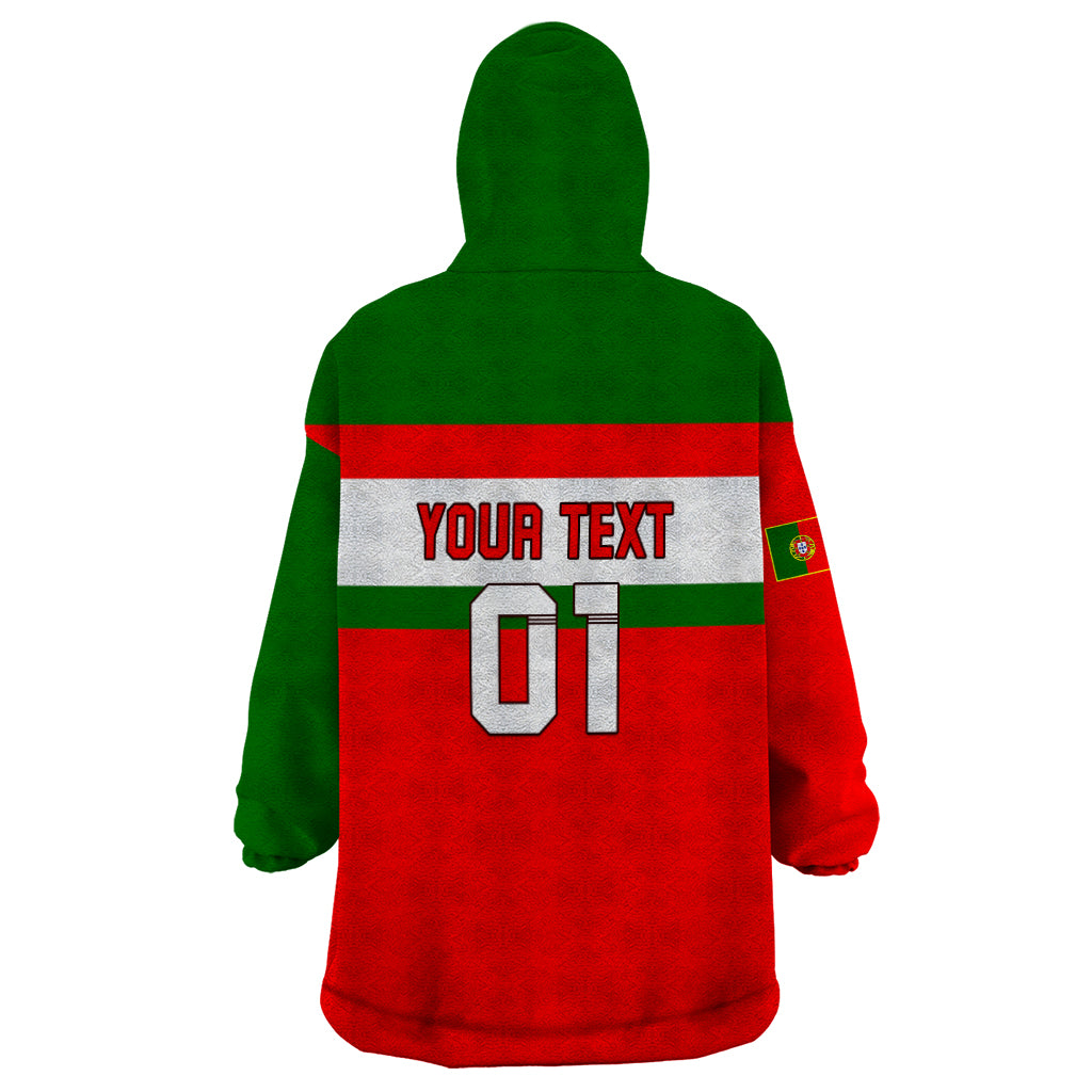 Custom Portugal Rugby Wearable Blanket Hoodie Os Lobos Go 2023 World Cup - Wonder Print Shop