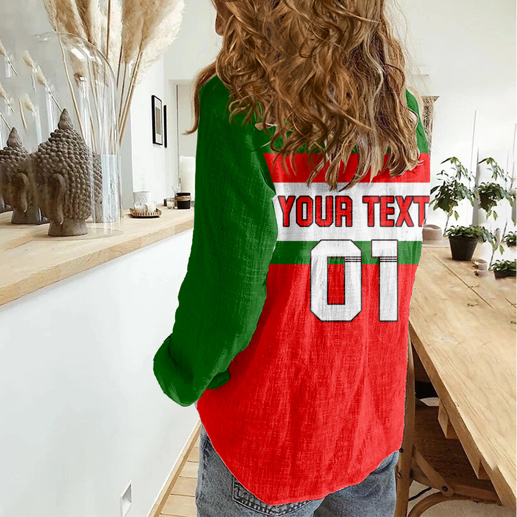 Custom Portugal Rugby Women Casual Shirt Os Lobos Go 2023 World Cup - Wonder Print Shop