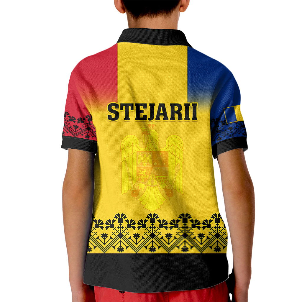 Romania Rugby Kid Polo Shirt Stejarii Go 2023 World Cup - Wonder Print Shop