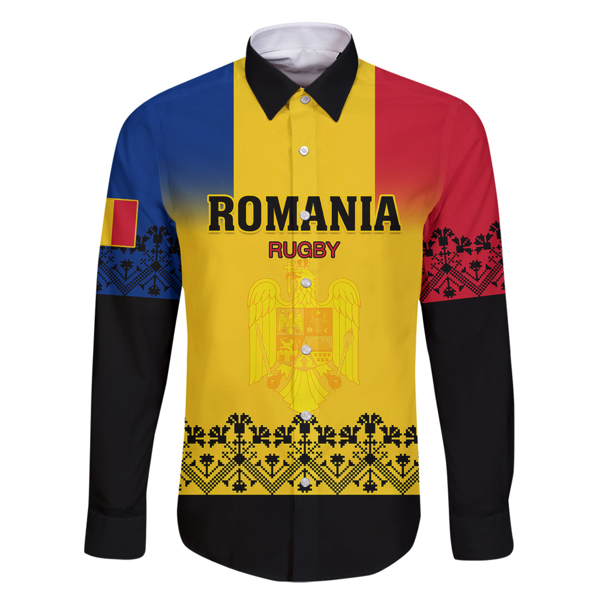 Custom Romania Rugby Family Matching Puletasi Dress and Hawaiian Shirt Stejarii Go 2023 World Cup - Wonder Print Shop