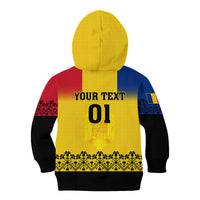 Custom Romania Rugby Kid Hoodie Stejarii Go 2023 World Cup - Wonder Print Shop
