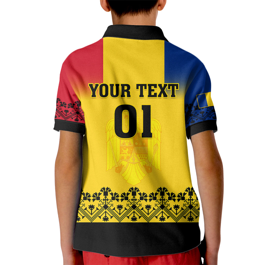 Custom Romania Rugby Kid Polo Shirt Stejarii Go 2023 World Cup - Wonder Print Shop