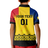 Custom Romania Rugby Kid Polo Shirt Stejarii Go 2023 World Cup - Wonder Print Shop