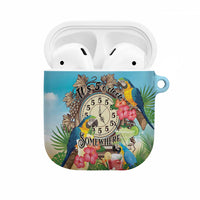 It's 5 o'clock Somewhere AirPods Case Hawaiian Tropical Parrots - Wonder Print Shop