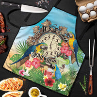 It's 5 o'clock Somewhere Apron Hawaiian Tropical Parrots - Wonder Print Shop