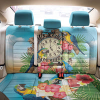 It's 5 o'clock Somewhere Back Car Seat Cover Hawaiian Tropical Parrots - Wonder Print Shop