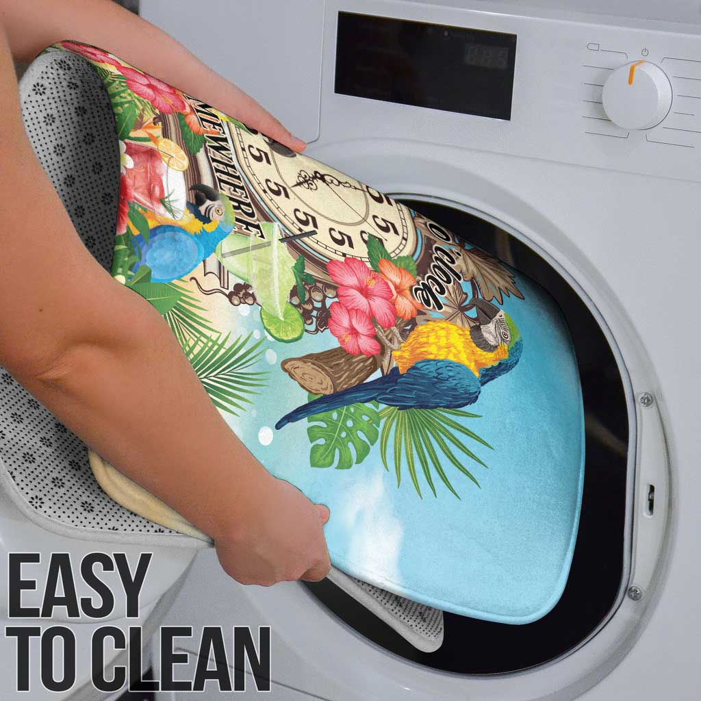 It's 5 o'clock Somewhere Bathroom Set Hawaiian Tropical Parrots - Wonder Print Shop