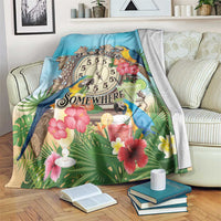 It's 5 o'clock Somewhere Blanket Hawaiian Tropical Parrots - Wonder Print Shop