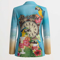 Personalized It's 5 o'clock Somewhere Blazer Hawaiian Tropical Parrots - Wonder Print Shop