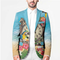 Personalized It's 5 o'clock Somewhere Blazer Hawaiian Tropical Parrots - Wonder Print Shop