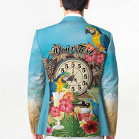 Personalized It's 5 o'clock Somewhere Blazer Hawaiian Tropical Parrots - Wonder Print Shop