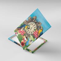 It's 5 o'clock Somewhere Canvas Wall Art Hawaiian Tropical Parrots - Wonder Print Shop