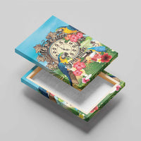 It's 5 o'clock Somewhere Canvas Wall Art Hawaiian Tropical Parrots - Wonder Print Shop