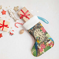 It's 5 o'clock Somewhere Christmas Stocking Hawaiian Tropical Parrots - Wonder Print Shop