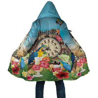 Personalized It's 5 o'clock Somewhere Cloak Hawaiian Tropical Parrots - Wonder Print Shop