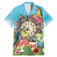 Personalized It's 5 o'clock Somewhere Family Matching Mermaid Dress and Hawaiian Shirt Hawaiian Tropical Parrots - Wonder Print Shop