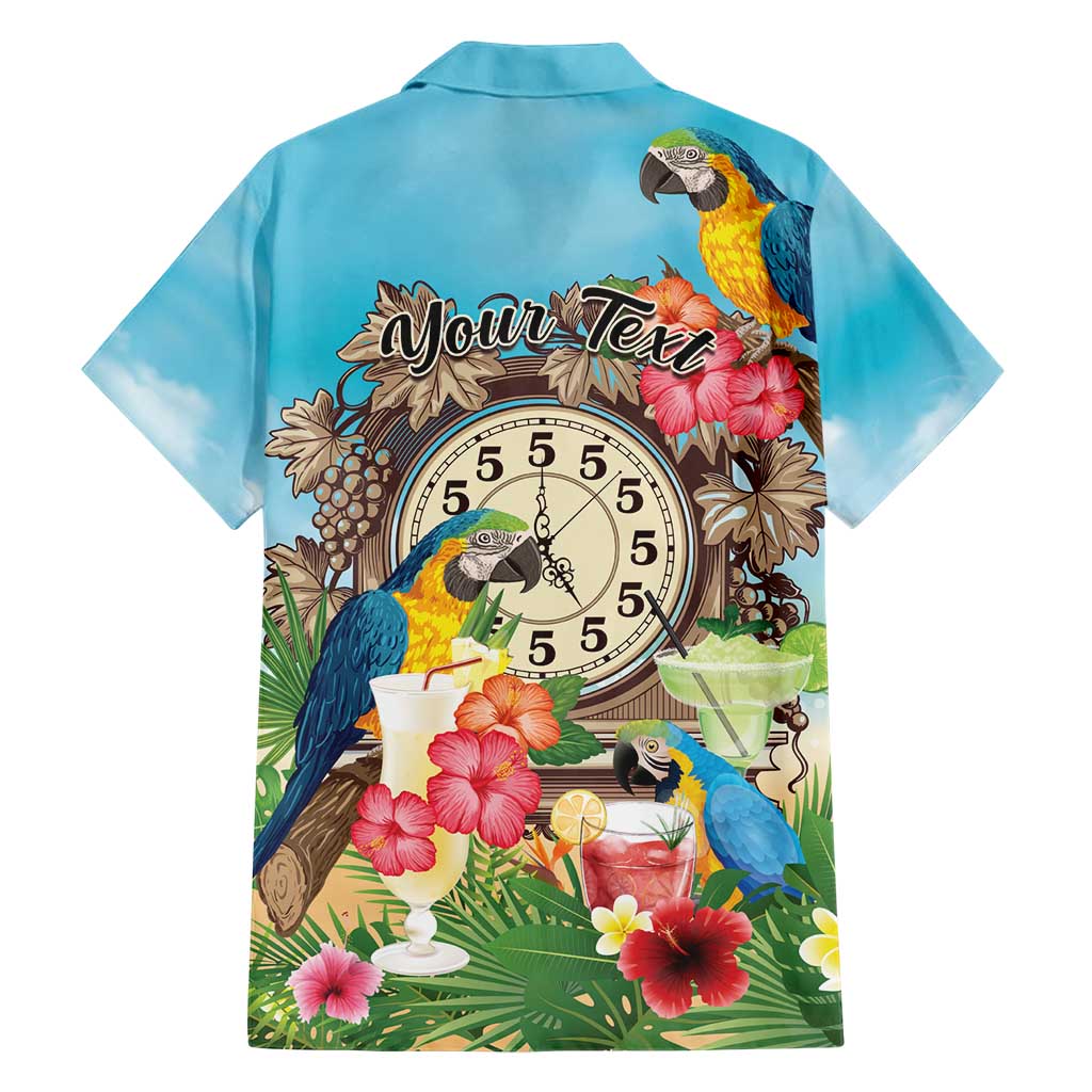 Personalized It's 5 o'clock Somewhere Hawaiian Shirt Hawaiian Tropical Parrots - Wonder Print Shop