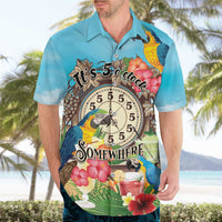 Personalized It's 5 o'clock Somewhere Hawaiian Shirt Hawaiian Tropical Parrots - Wonder Print Shop